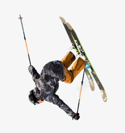 空中运动滑雪在空中的滑雪运动员运动高清图片