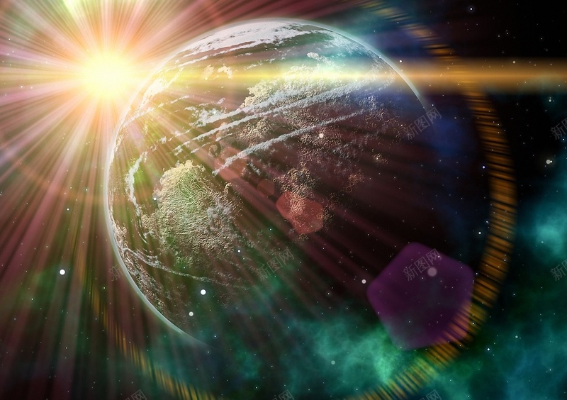 大气星球光束背景jpg设计背景_新图网 https://ixintu.com 光束 几何 大气 学术 宇宙 星球 海报 球体 科幻 科技 背景