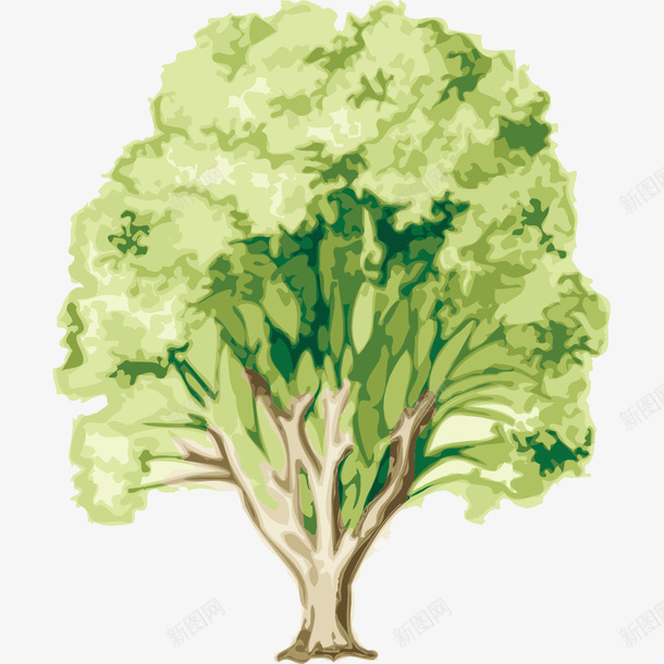 绿色树木绘图png免抠素材_新图网 https://ixintu.com 树木 环保 绘图 绿色