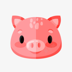 红色猪头头像素材