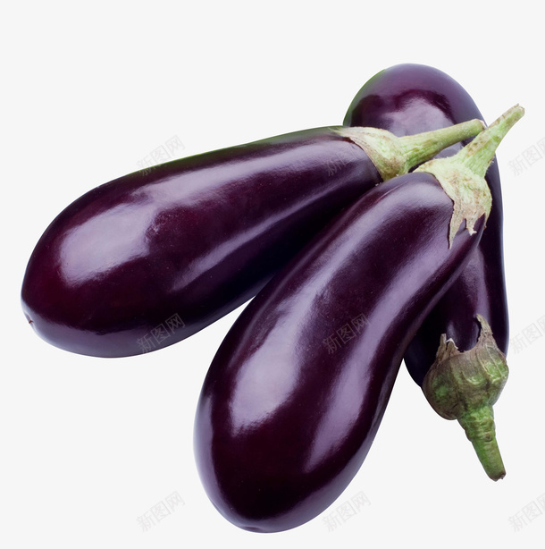 紫色长条的茄子png免抠素材_新图网 https://ixintu.com 紫色 茄子 蔬菜 三个