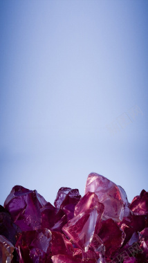 紫色水晶蓝色H5背景背景