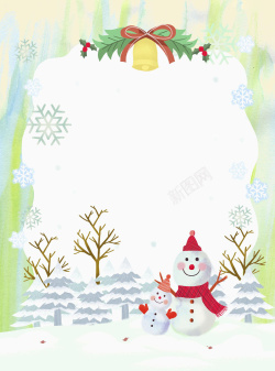 平面雪人素材冬季新品上市促销平面广告高清图片