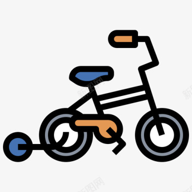 自行车自行车36线颜色图标图标