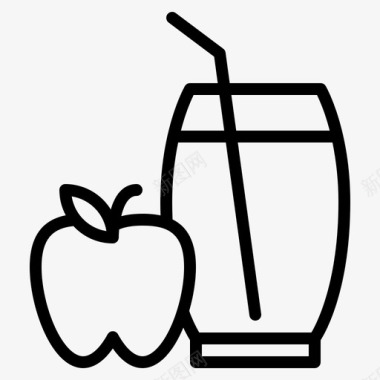 苹果汁饮料45提纲图标图标