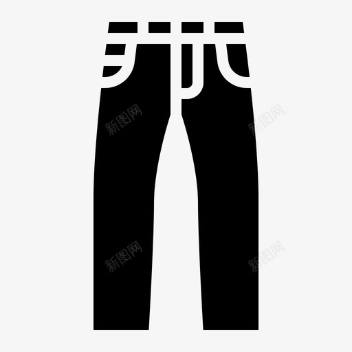 牛仔裤衣服28填充物图标svg_新图网 https://ixintu.com 填充 牛仔裤 衣服