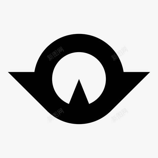 山口鸟旗图标svg_新图网 https://ixintu.com 山口 日本 日都