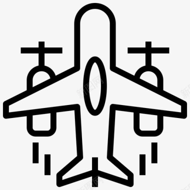 皇家4号战机直线型图标图标
