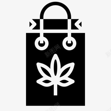 购物袋大麻7装图标图标