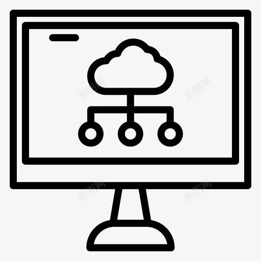 云计算互联网营销3线性图标svg_新图网 https://ixintu.com 云计算 互联网 线性 营销