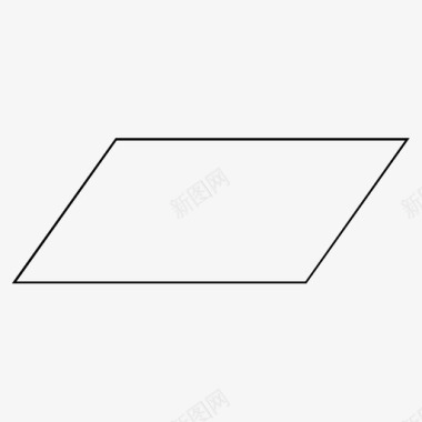 平行四边形场平面图标图标