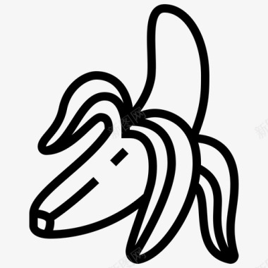 香蕉水果22线形图标图标