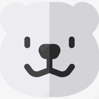 北极熊动物69扁平图标图标