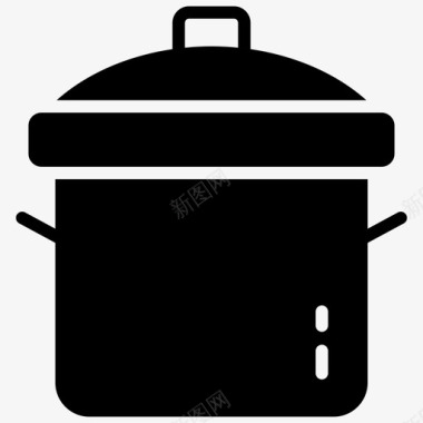 砂锅烹饪锅炊具图标图标