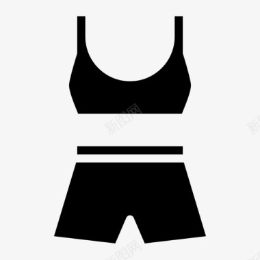 运动女性时尚2字形图标图标