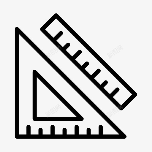 三角形建筑61线性图标svg_新图网 https://ixintu.com 三角形 建筑 线性