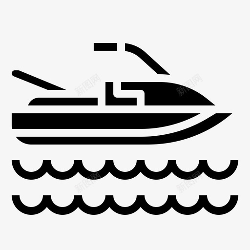 摩托艇运输171填充图标svg_新图网 https://ixintu.com 填充 摩托艇 运输