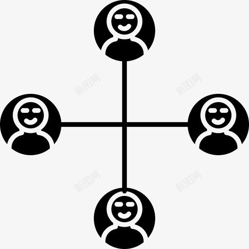 网络通信群组图标svg_新图网 https://ixintu.com 互联网 网络 群组 通信
