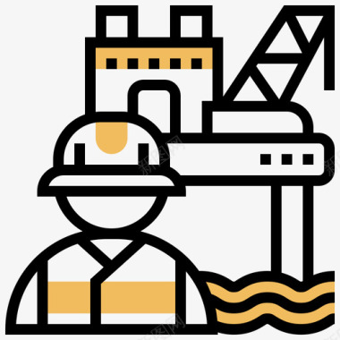 采油石油工业13黄影图标图标