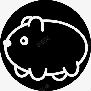 黑仓鼠动物宠物图标图标