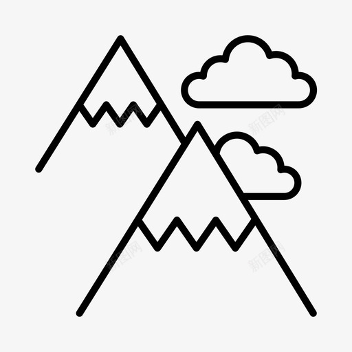 阿尔卑斯山环境山脉图标svg_新图网 https://ixintu.com 娱乐 山脉 户外 环境 自然 阿尔卑斯山