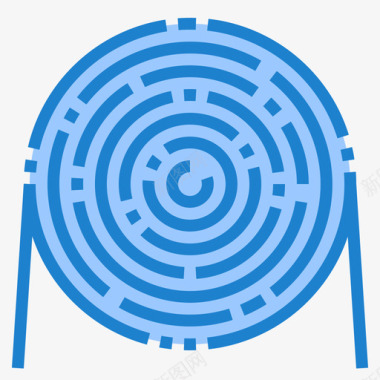 指纹网络安全31蓝色图标图标