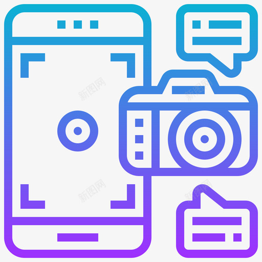 相机小工具23渐变图标svg_新图网 https://ixintu.com 小工 工具 渐变 相机