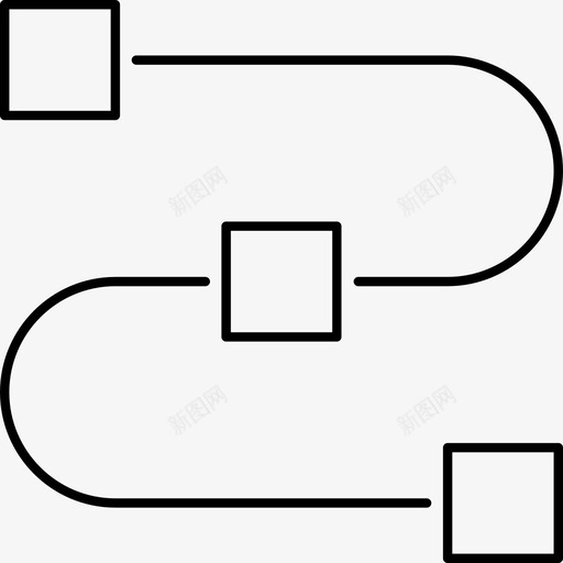 路径网络路由图标svg_新图网 https://ixintu.com 网络 路径 路由