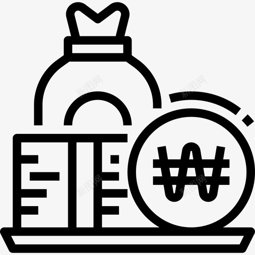 韩元韩国19岁直系图标svg_新图网 https://ixintu.com 19岁 直系 韩元 韩国