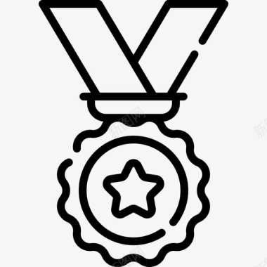 奖章奖励和徽章8枚直系图标图标