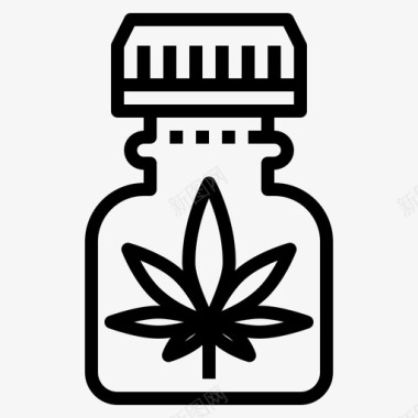 cbd油大麻酚大麻图标图标
