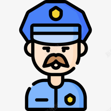 警察驾校45岁直系肤色图标图标
