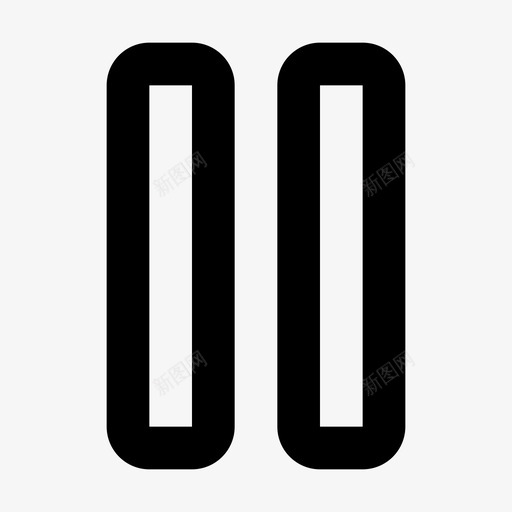 播放器暂停音乐用户界面图标svg_新图网 https://ixintu.com 播放器 暂停 用户界面 音乐