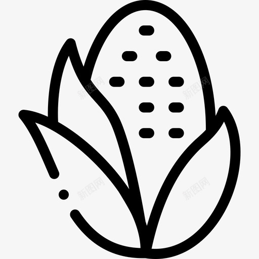 玉米食物和饮料过敏线性图标svg_新图网 https://ixintu.com 玉米 线性 过敏 食物 饮料