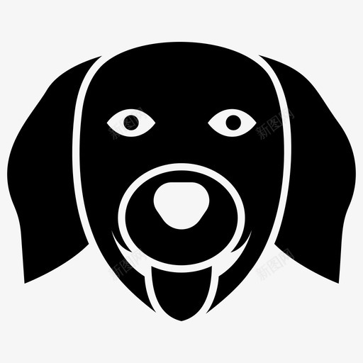 狗动物家畜图标svg_新图网 https://ixintu.com 动物 图标 字形 宠物 家畜 犬科 猎犬