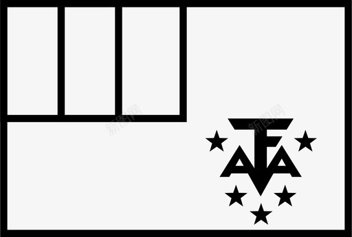 法国南部领土国旗atf法国南部领土图标图标