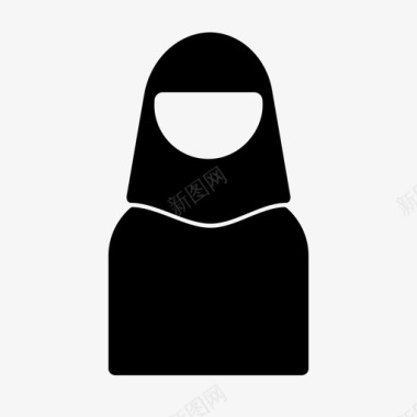 穆斯林妇女伊斯兰教拉马丹图标图标