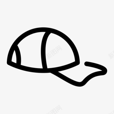 棒球帽时尚帽子图标图标
