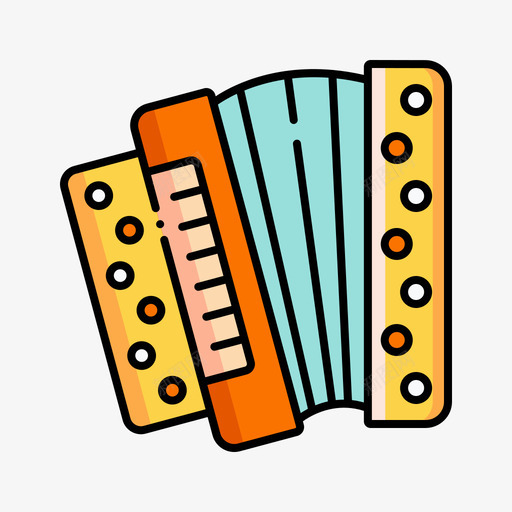 手风琴乐器32线型颜色图标svg_新图网 https://ixintu.com 乐器 手风琴 线型 颜色