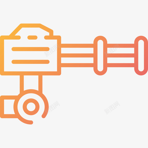 机枪军用70梯度图标svg_新图网 https://ixintu.com 军用 机枪 梯度