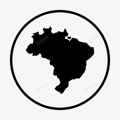 巴西地图南美洲拉丁语图标svg_新图网 https://ixintu.com 南美洲 地图 巴西 拉丁语