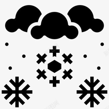 下雪天气247填充图标图标