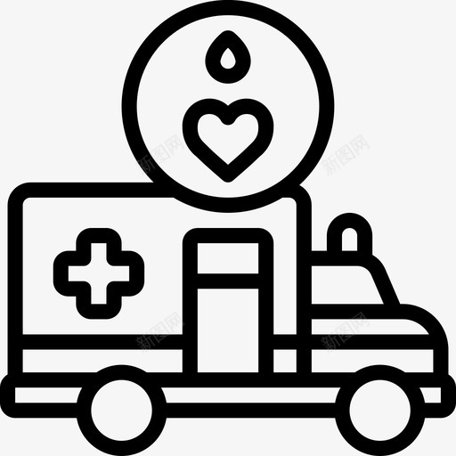 救护车献血45直系图标svg_新图网 https://ixintu.com 救护车 献血 直系