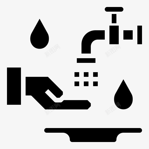 洗手卫生26填充图标svg_新图网 https://ixintu.com 卫生 填充 洗手