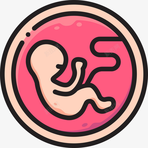 胚胎医学192线形颜色图标svg_新图网 https://ixintu.com 医学 线形 胚胎 颜色
