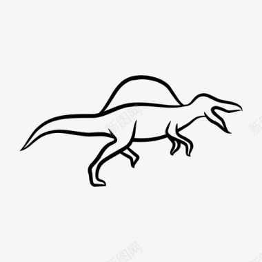 棘龙动物恐龙图标图标