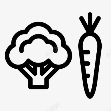 蔬菜烹饪健身图标图标