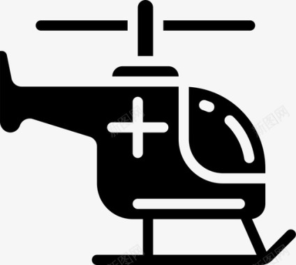 医疗直升机医疗保健医院图标图标
