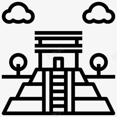 ChichenItza世界地标2直线型图标图标