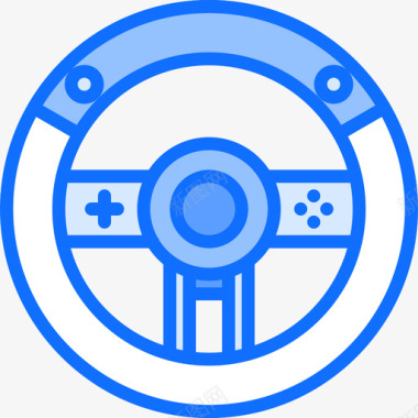 方向盘电子游戏14蓝色图标图标